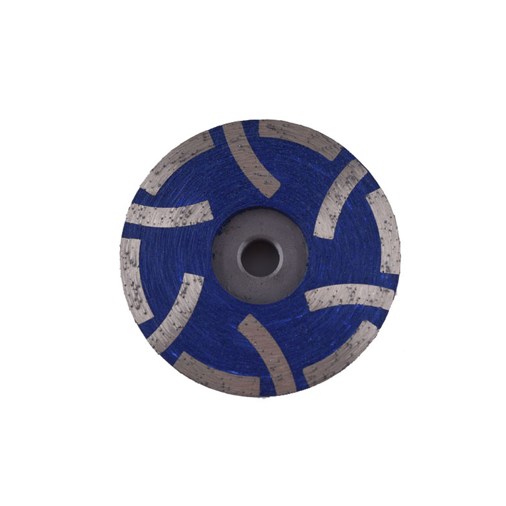 Resin filled cup wheel with six side segments